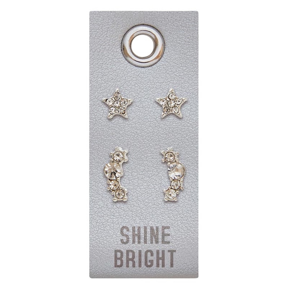 Santa Barbara Design Studio Silver Stud Earrings - Shine Bright